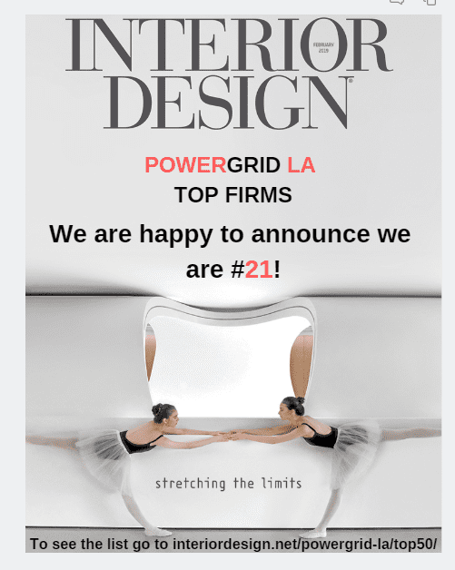 Parisi Portfolio Ranks #21 in Interior Design Top 50 Power Grid